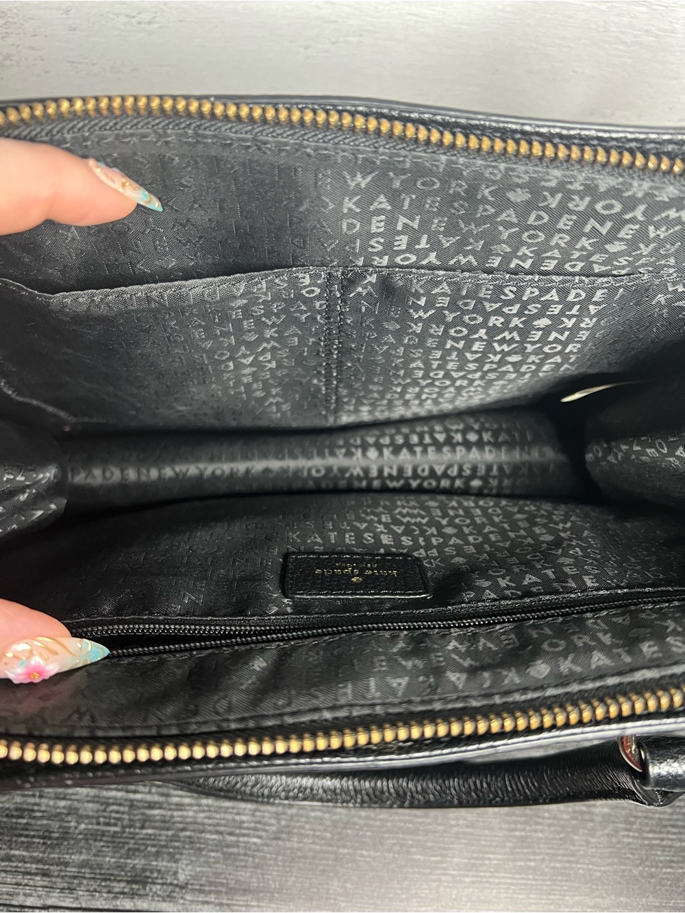 kate spade black pebbled leather crossbody satchel - Picture 4 of 12
